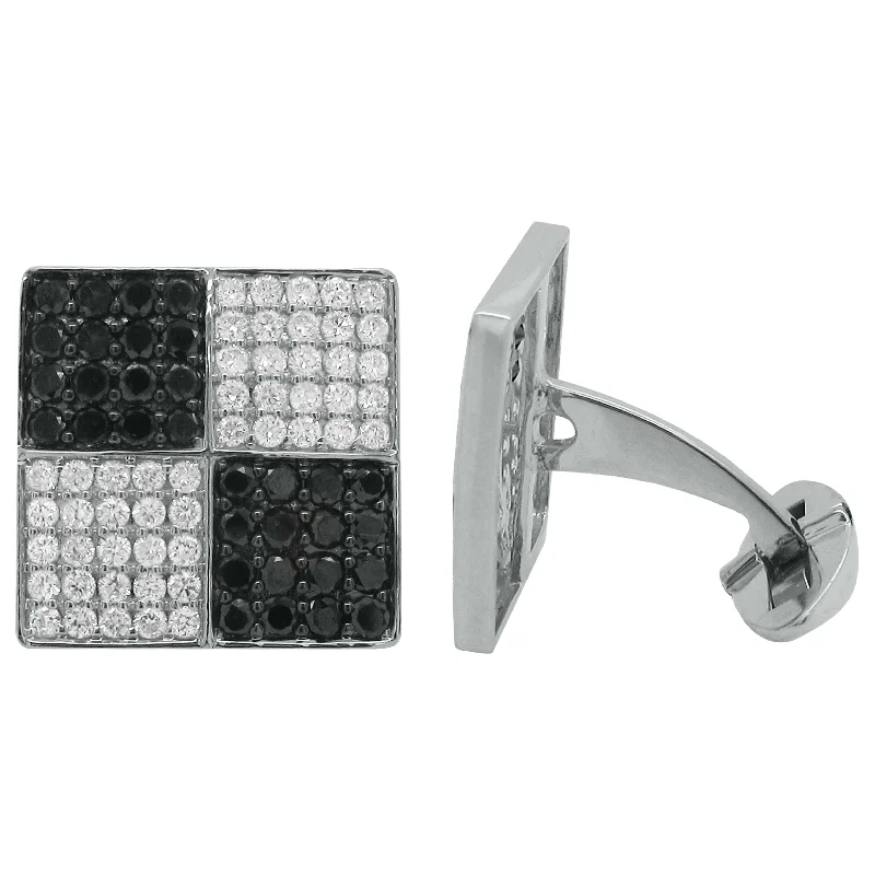 Cufflinks with military insignia designs for a bold, distinguished look-14K GOLD DIAMOND RYDER CUFFLINKS