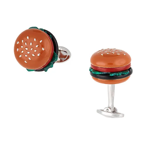 Best cufflinks for formal shirts with refined designs and premium materials-Gemstone Hamburger Sterling Silver Cufflinks I Jan Leslie