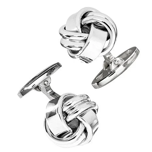 Designer cufflinks with intricate patterns for a high-fashion and stylish look-Classic Knot Sterling Cufflinks