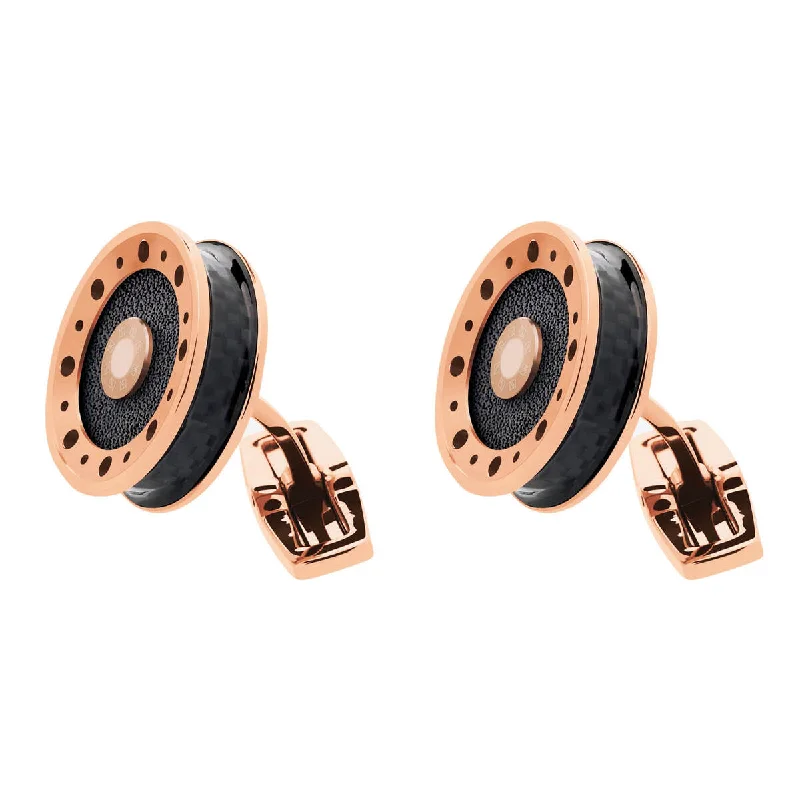 Cufflinks with crystal embellishments for added sparkle and sophistication-Cufflinks SURFACE FLEET Black IPR