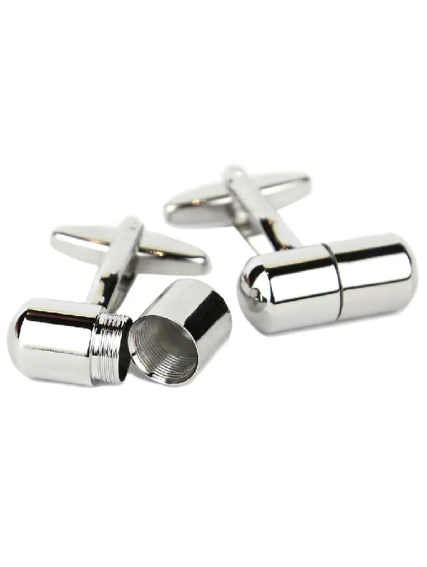 Cufflinks with brushed metal finishes for a matte, contemporary style-DÉCLIC Pill Capsule Cufflink