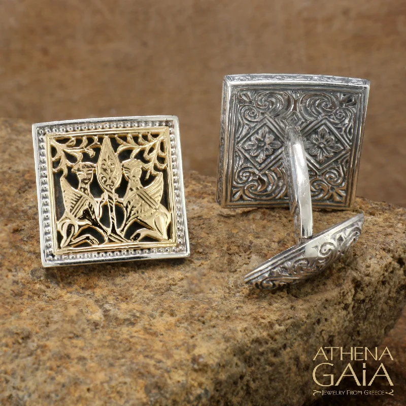 Cufflinks with artistic designs for a one-of-a-kind accessory-Monastiraki Church Gryphon Cufflinks