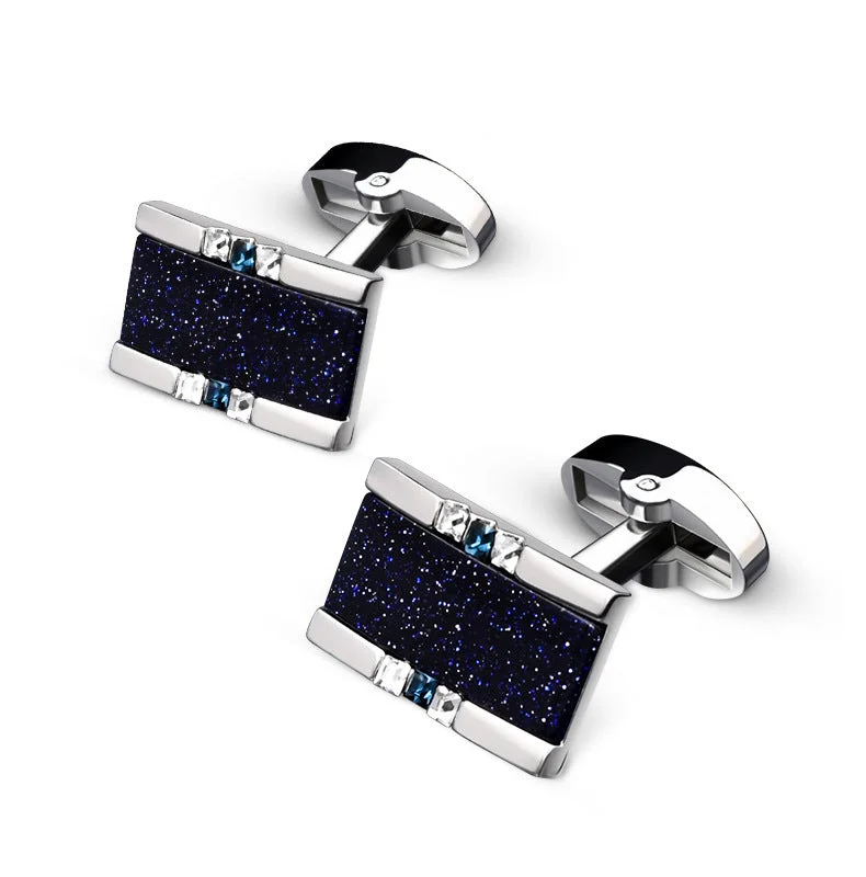 Cufflinks with military insignia designs for a bold, distinguished look-Trendolla Bright Star Men's French Tie Clip & Swank Cufflinks