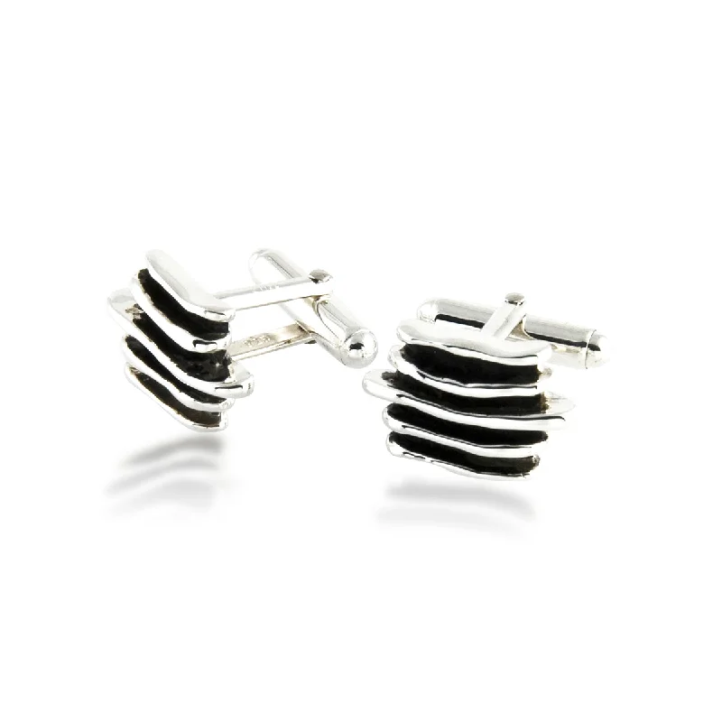 Best cufflinks for luxury gifts with high-quality materials and craftsmanship-Waves Cufflink