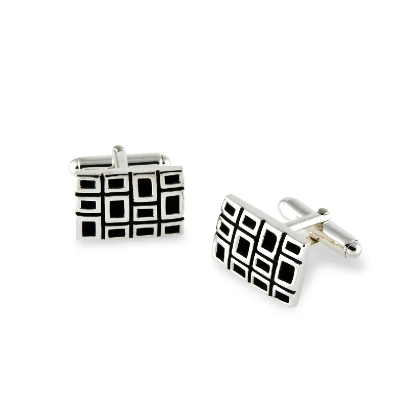 Cufflinks with customized initials for a personalized touch and meaningful gift-Finestra Cufflinks