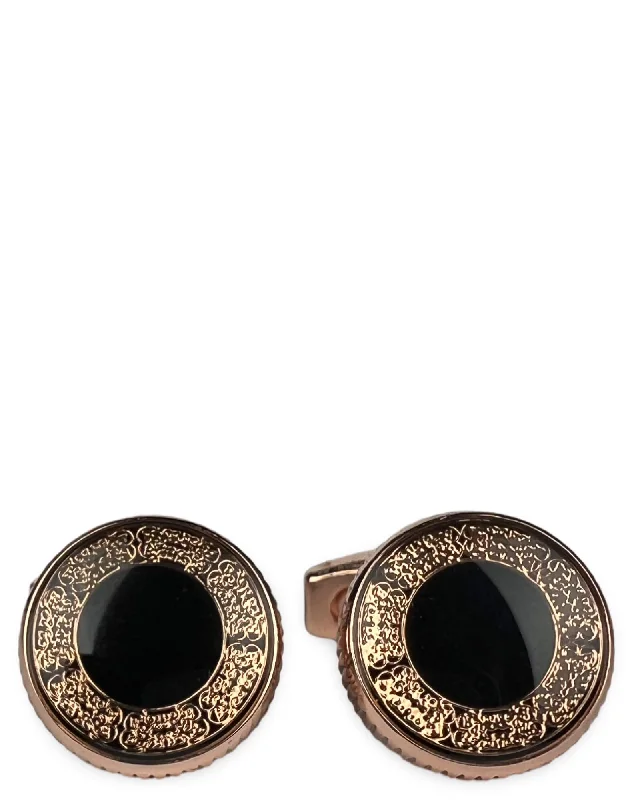 Cufflinks with angular designs for a modern and stylish look-DÉCLIC Opulent Round Cufflink