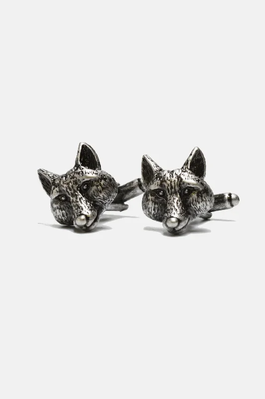 Classic cufflinks with simple round shapes for an elegant and versatile accessory-Fox Cufflinks