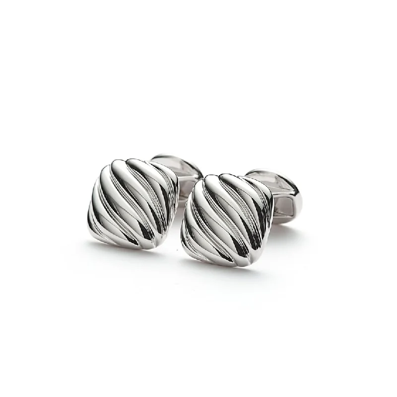 Designer cufflinks with intricate patterns for a high-fashion and stylish look-Cufflinks Cable