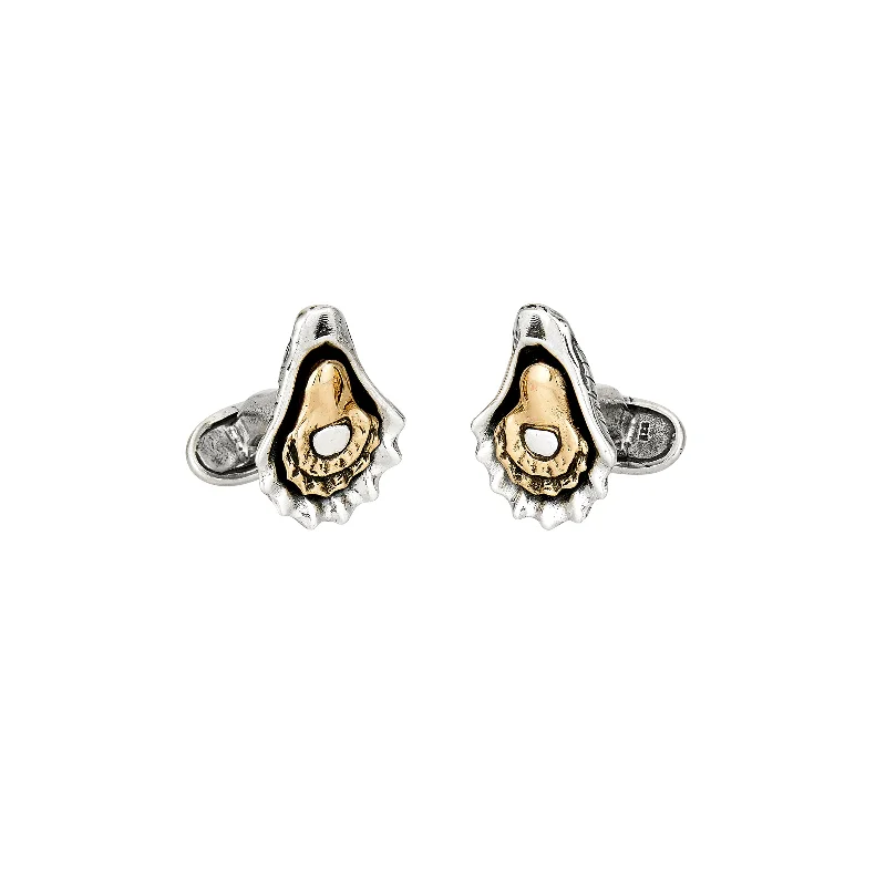 Best cufflinks for men with classic designs for formal occasions and business meetings-Charbroiled Oyster Cufflinks