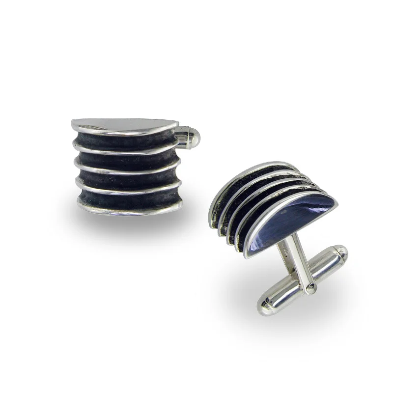 Best cufflinks for casual wear with subtle designs for a relaxed yet stylish look-Waves Cufflinks