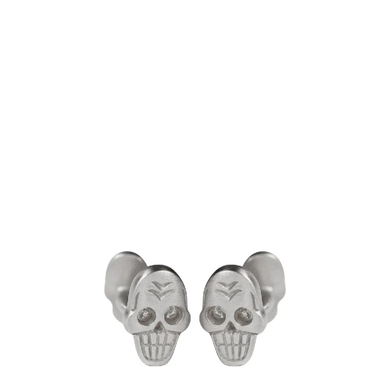 Best cufflinks with durable enamel finishes for long-lasting wear and vibrant color-Men's Sterling Silver Skull Cufflinks