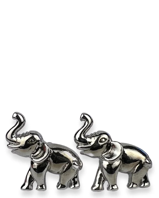 Cufflinks with military insignia designs for a bold, distinguished look-DÉCLIC Elephant Cufflink