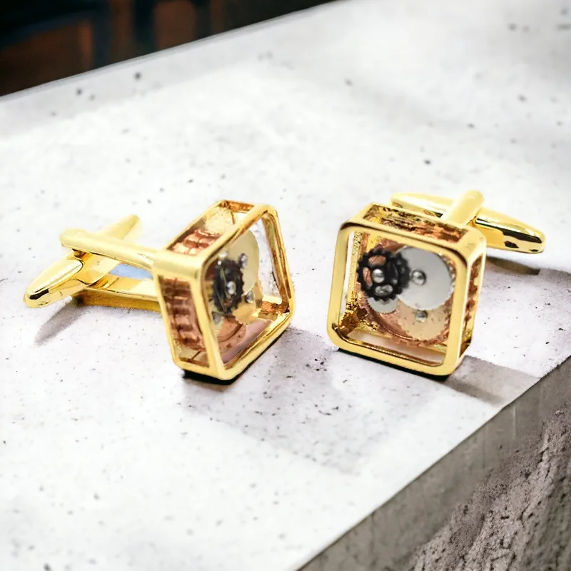 Cufflinks with celestial motifs for a cosmic and mystical fashion statement-Chokore Stylish Mechanical Cufflinks