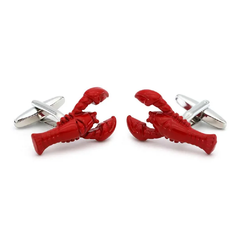 Cufflinks with engraved quotes for a personalized and meaningful touch-Trendolla Red Lobster French Swank Cufflinks