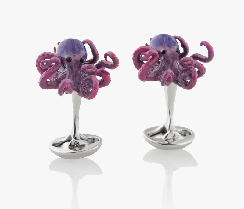 Best cufflinks with modern minimalist designs for a chic, subtle style-Sixteen Legs (Purple)