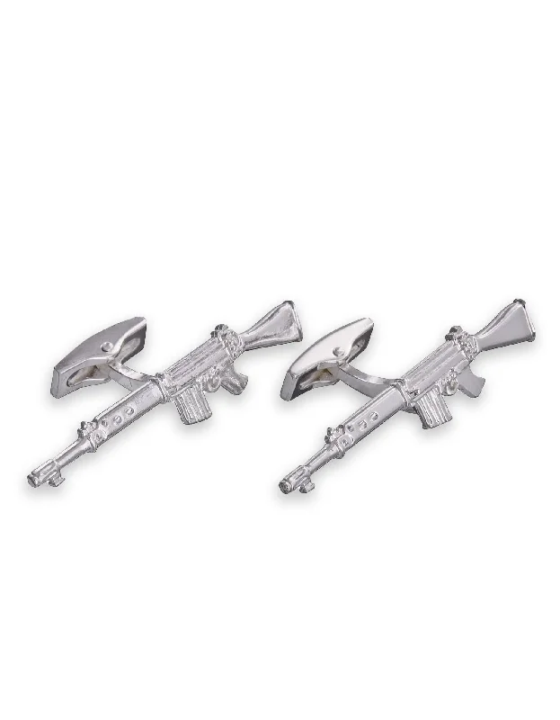 Best cufflinks with a polished brass finish for a vintage-inspired aesthetic-Rifle Cufflinks