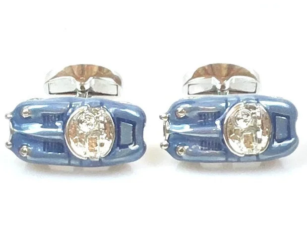 Best cufflinks with a polished gold finish for a luxurious and timeless look-Sports blue cufflinks