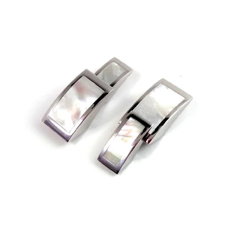 Cufflinks with sports-related designs for fans and athletes looking to showcase their interests-MOTHER OF PEARL