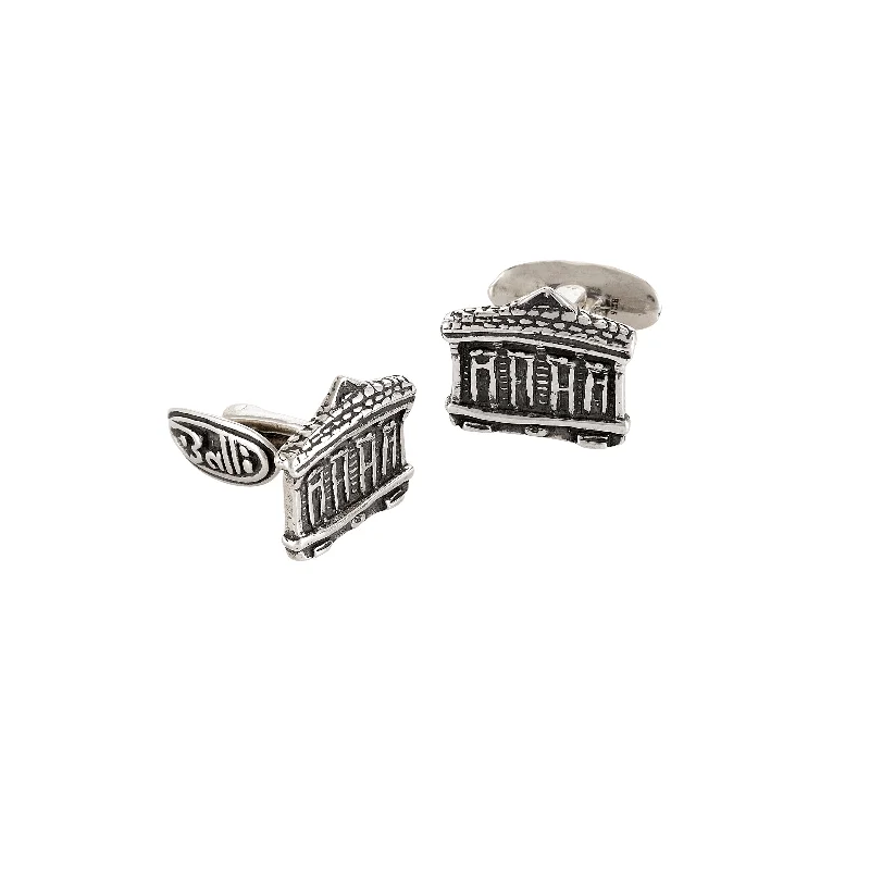 Best cufflinks for special occasions with precious stones for a luxurious touch-Double Shotgun House Cufflinks