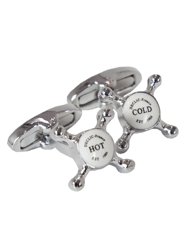 Best cufflinks for weddings with silver or gold finishes for a timeless appeal-DÉCLIC Hot & Cold Cufflinks