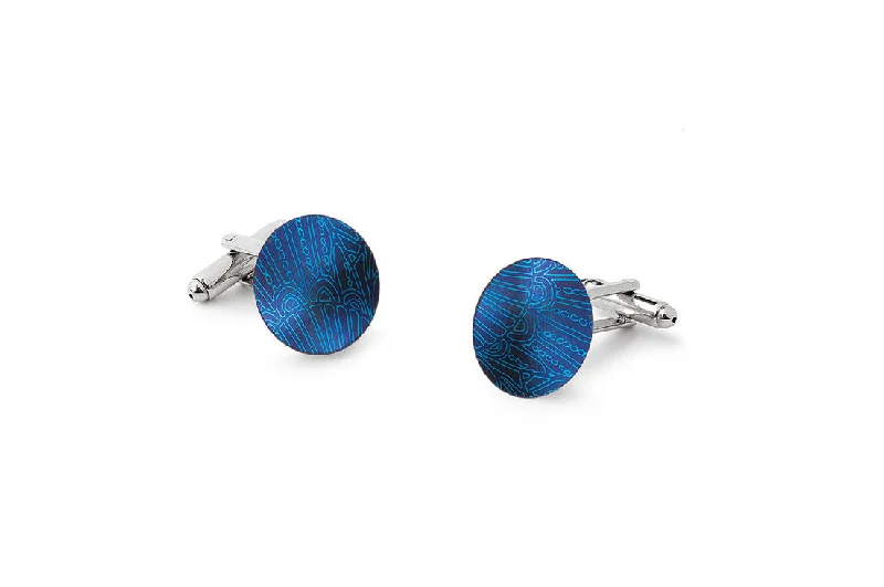 Best cufflinks for black tie events with sleek and minimalist designs-The Minimalist Cufflinks Blue