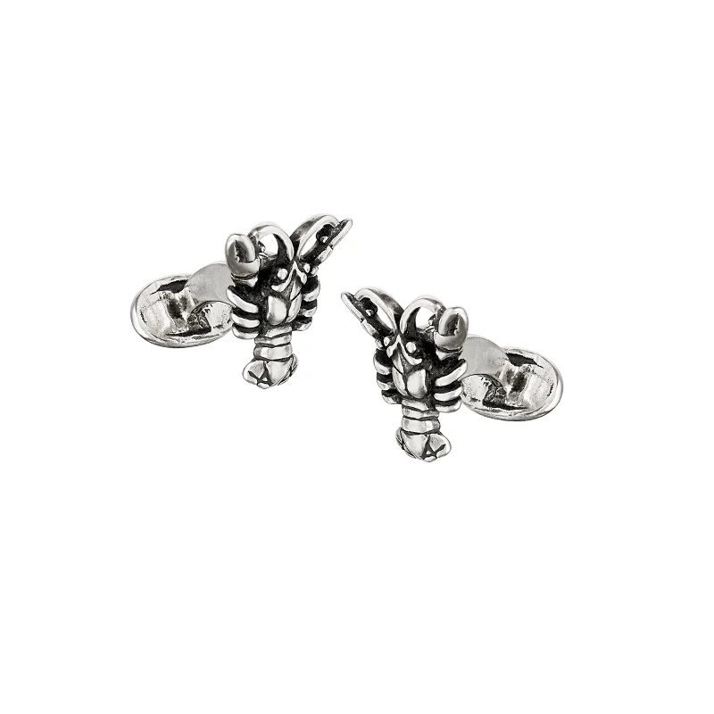 Cufflinks with crystal embellishments for added sparkle and sophistication-Crawfish Small Cufflinks