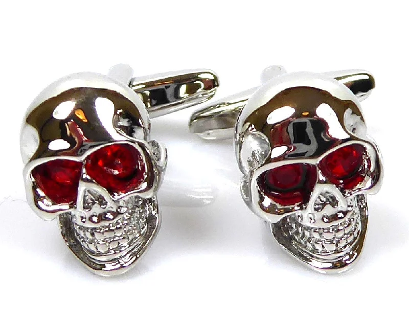 Best cufflinks for business attire with simple, sleek designs for professionals-Skull design cufflinks