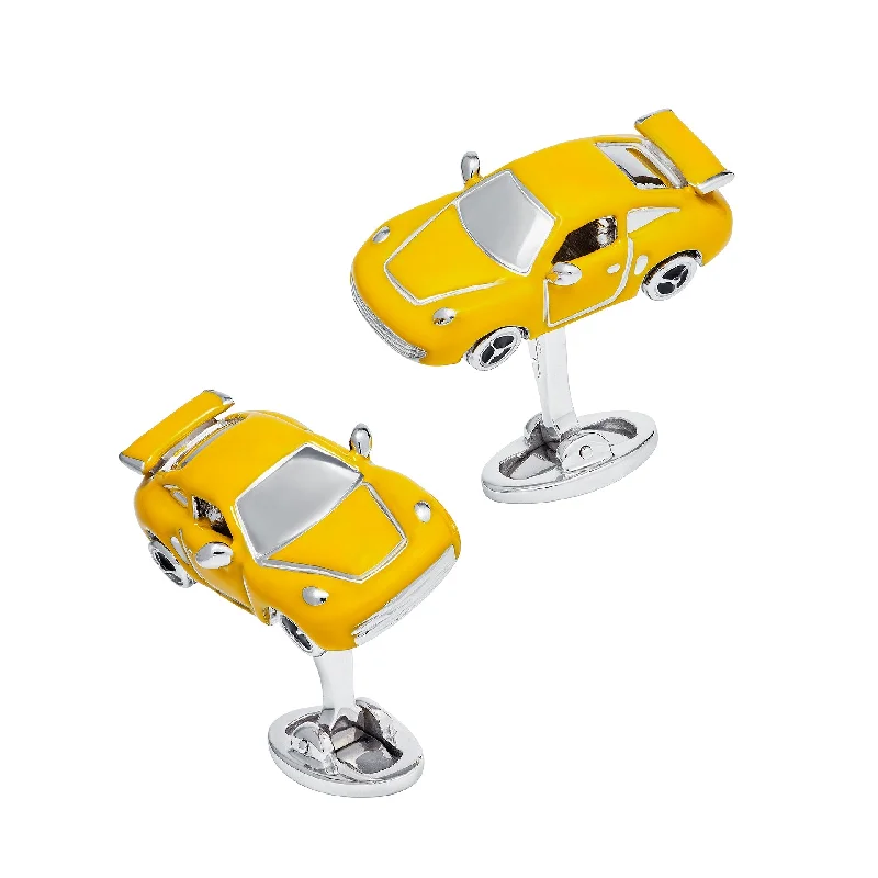 Cufflinks with textured metal finishes for a rugged and stylish appearance-Car Sterling Sport Cufflinks