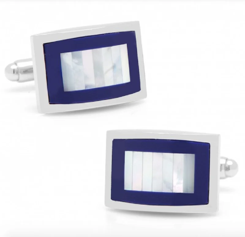 Best cufflinks with classic oval designs for a traditional and versatile appearance-LAPIS & MOTHER OF PEARL KEY CUFFLINKS