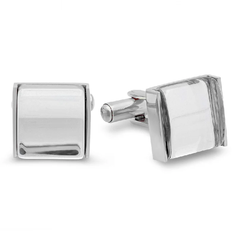 Personalized cufflinks with initials for a custom and meaningful gift-Stainless Steel Cufflinks