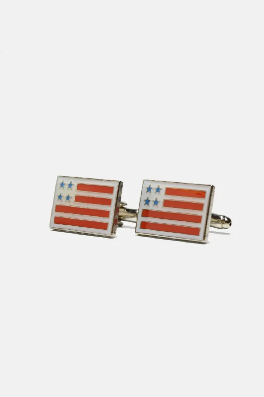 Cufflinks with vintage-inspired designs for a timeless and classic touch-Flag Cufflinks