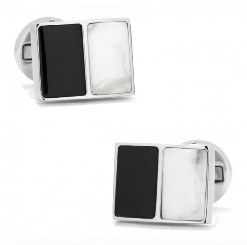 Best cufflinks with multicolored stones for a bold and vibrant appearance-JADE AND ONYX CUFFLINKS