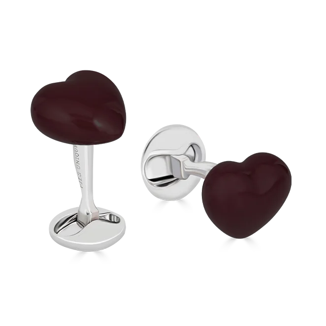 Cufflinks with vintage-inspired designs for a timeless and classic touch-Mi Corazon in Black