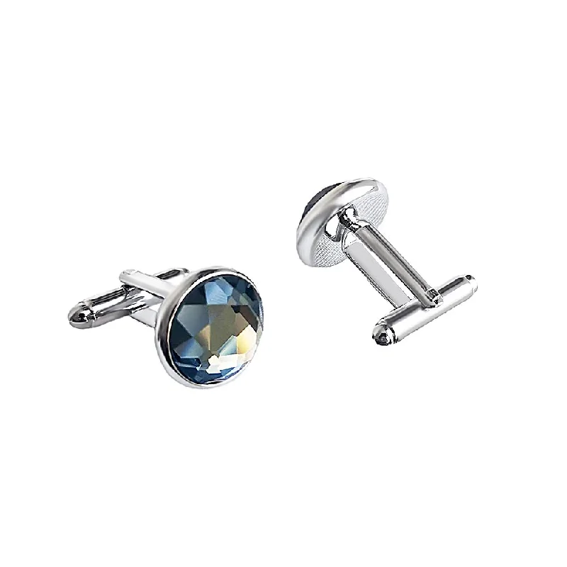 Best cufflinks with modern minimalist designs for a chic, subtle style-Rhinestone Flower Crystal French Swank Cufflinks