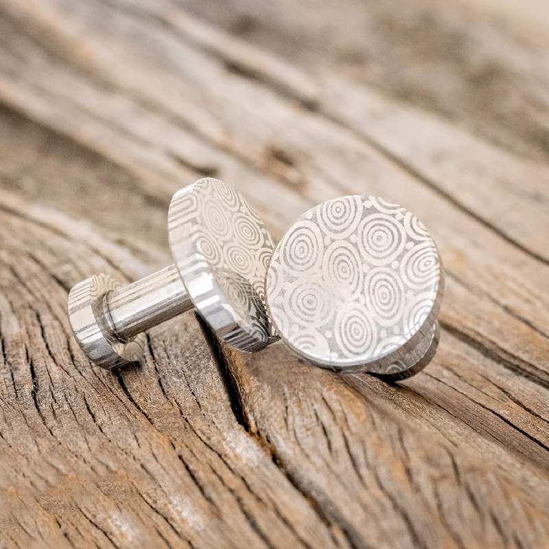 Best cufflinks with spherical designs for a playful and stylish twist-BLUE TOUNGE CUFFLINKS