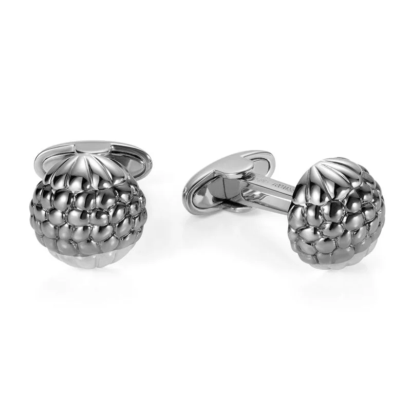 Best cufflinks with pearl inlays for a classy and elegant style-Skin Cufflinks in 18K Grey & White Gold