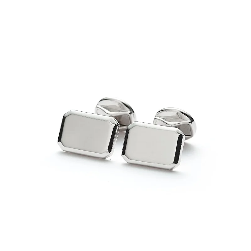 Cufflinks with colorful gemstones for a vibrant and eye-catching appearance-Cufflinks Rectangle