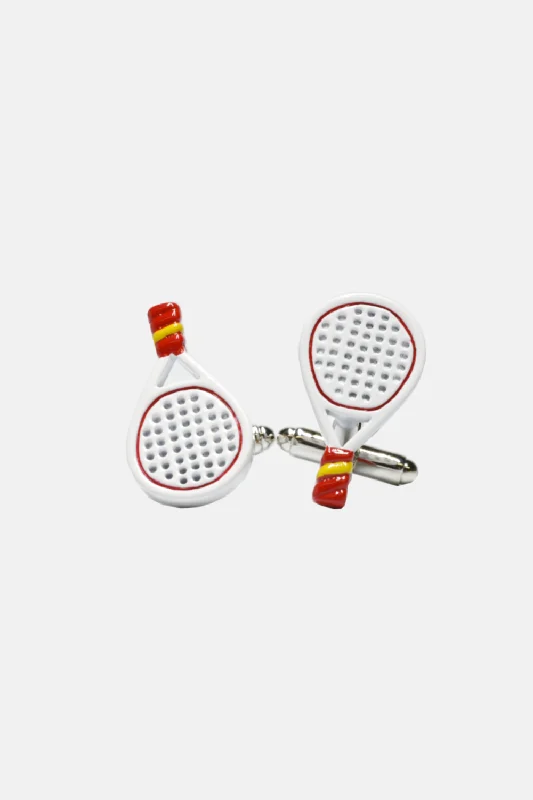 Unique cufflinks with quirky designs for a fun and personalized accessory-Racquet Cufflinks