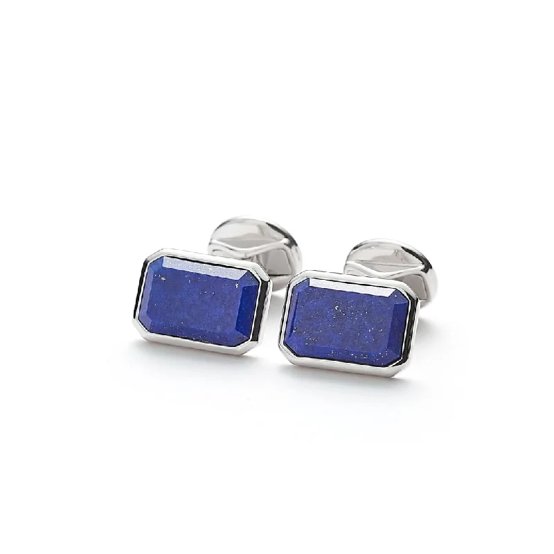 Best cufflinks with intricate craftsmanship for a high-quality, durable finish-Cufflinks Rectangle Lapis