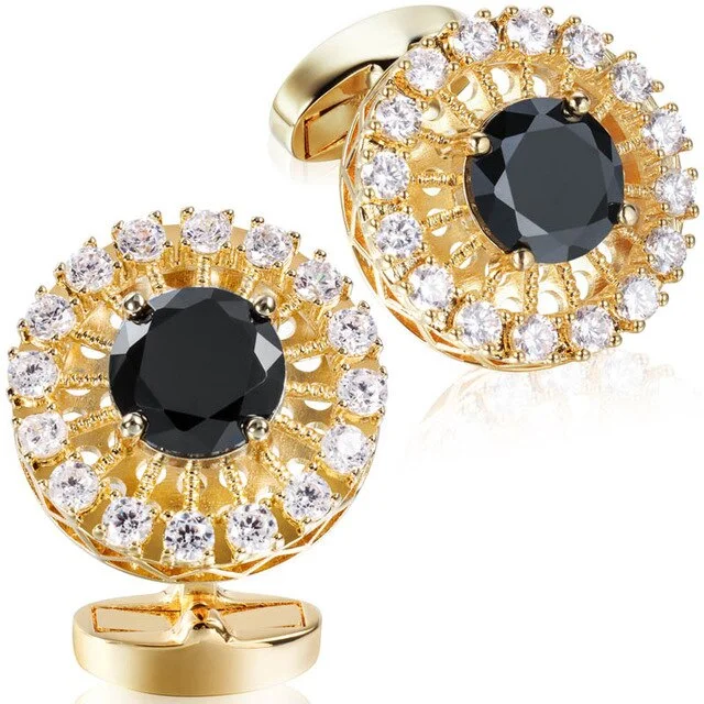 Best cufflinks with spherical designs for a playful and stylish twist-Luxury Crystal Cufflinks