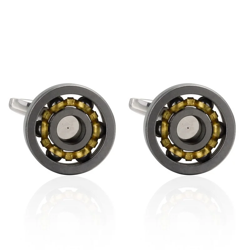 Best cufflinks with durable enamel finishes for long-lasting wear and vibrant color-BALL BEARING  SILVER CUFFLINKS