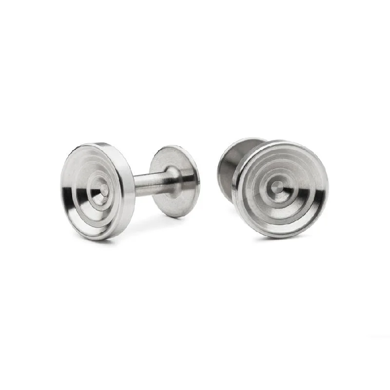 Cufflinks with artistic designs for a one-of-a-kind accessory-Lucas steel cufflinks