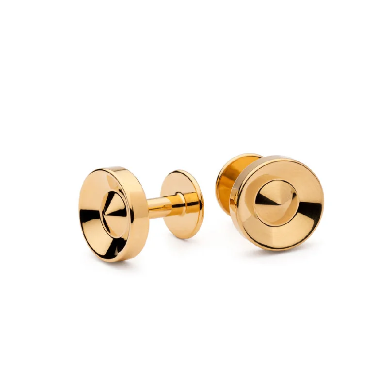 Best cufflinks with geometric shapes for a modern and artistic touch-Alvar gold cufflinks