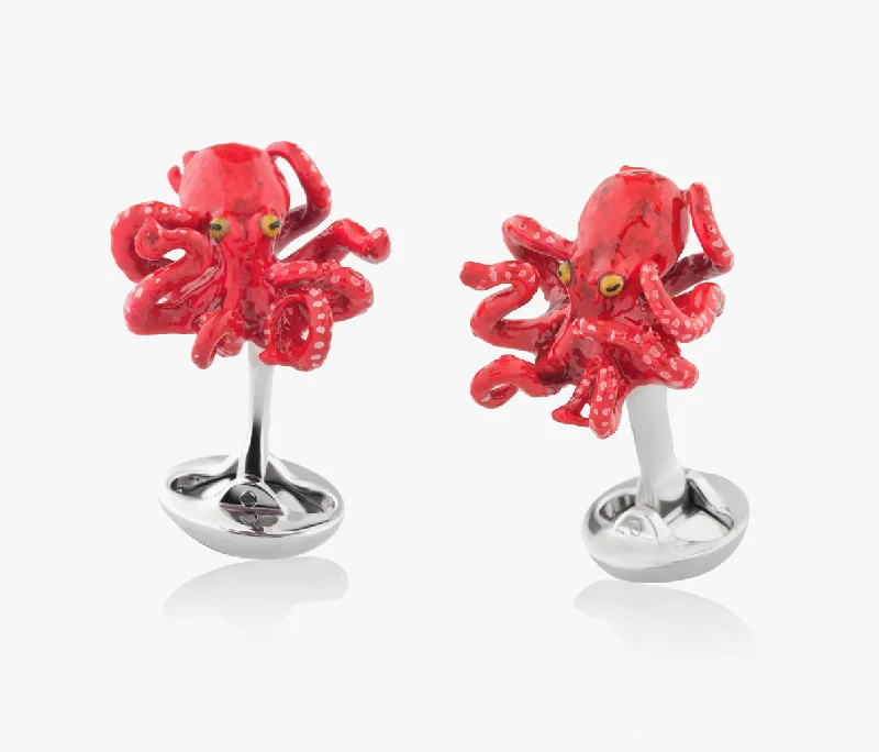 Best cufflinks for luxury gifts with high-quality materials and craftsmanship-Sixteen Legs (Red)