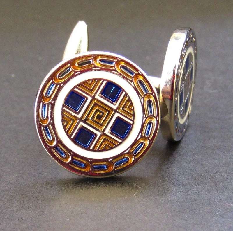 Cufflinks with sports-related designs for fans and athletes looking to showcase their interests-Roman Gold Cuff Link