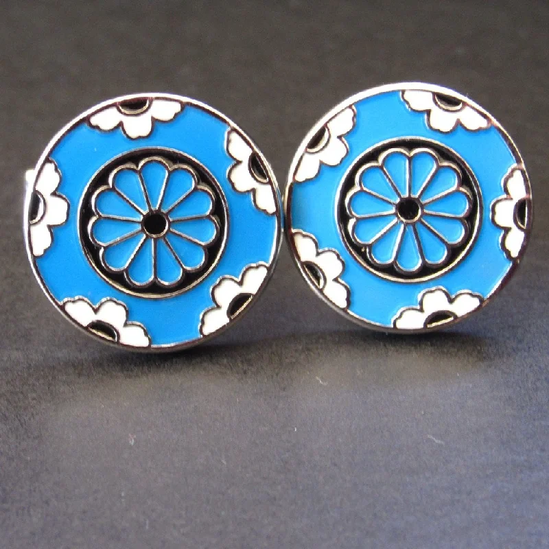 Best cufflinks with intricate craftsmanship for a high-quality, durable finish-Baby Blue Carousel Cuff Link