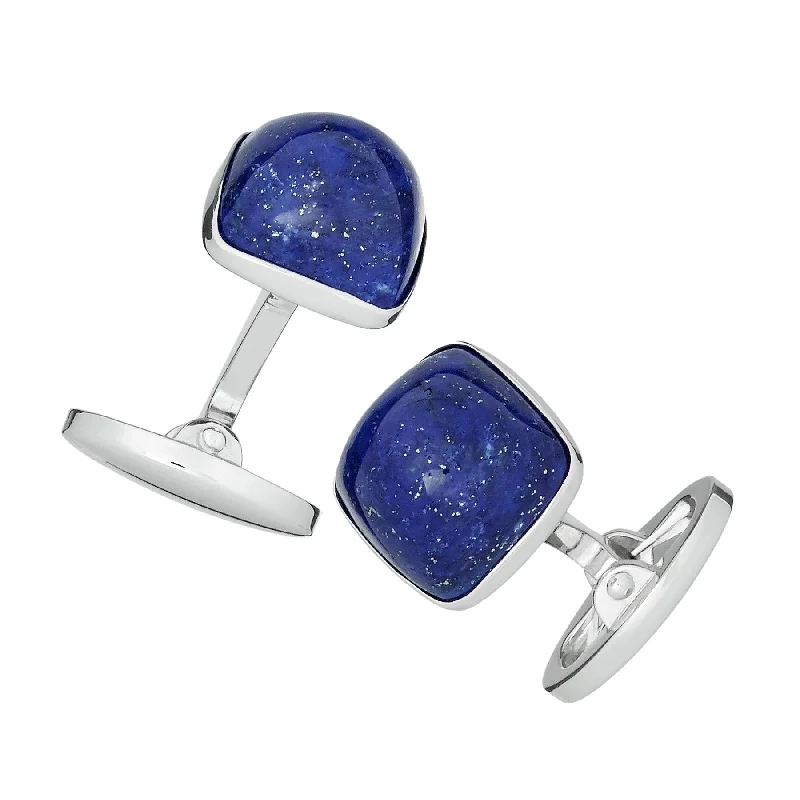 Best cufflinks with sterling silver finishes for a refined and sophisticated style-Domed Soft Square (Assorted Colors) Sterling Cufflinks