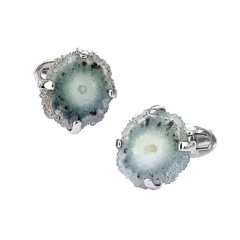 Luxury cufflinks with diamond accents for a high-end and elegant accessory-Jasper Stalactite Sterling Cufflinks