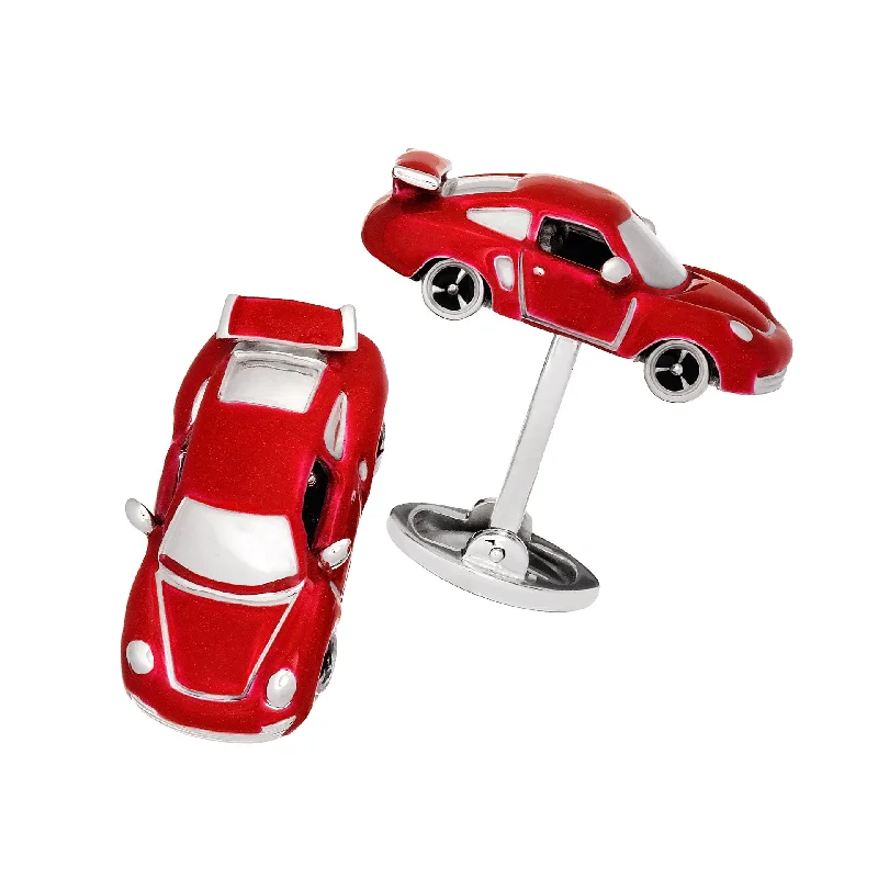 Best cufflinks with silver plating for an affordable yet luxurious appearance-Car Sports Sterling Cufflinks