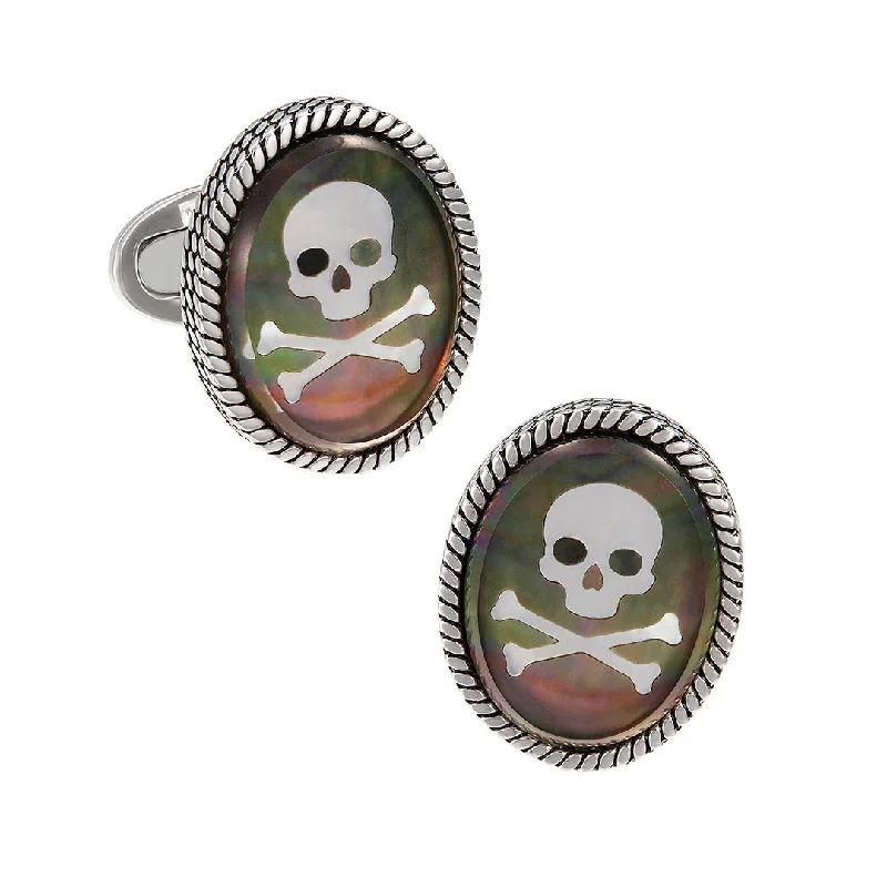 Best cufflinks for casual wear with subtle designs for a relaxed yet stylish look-Skull Cameo Doublet Sterling Cufflinks